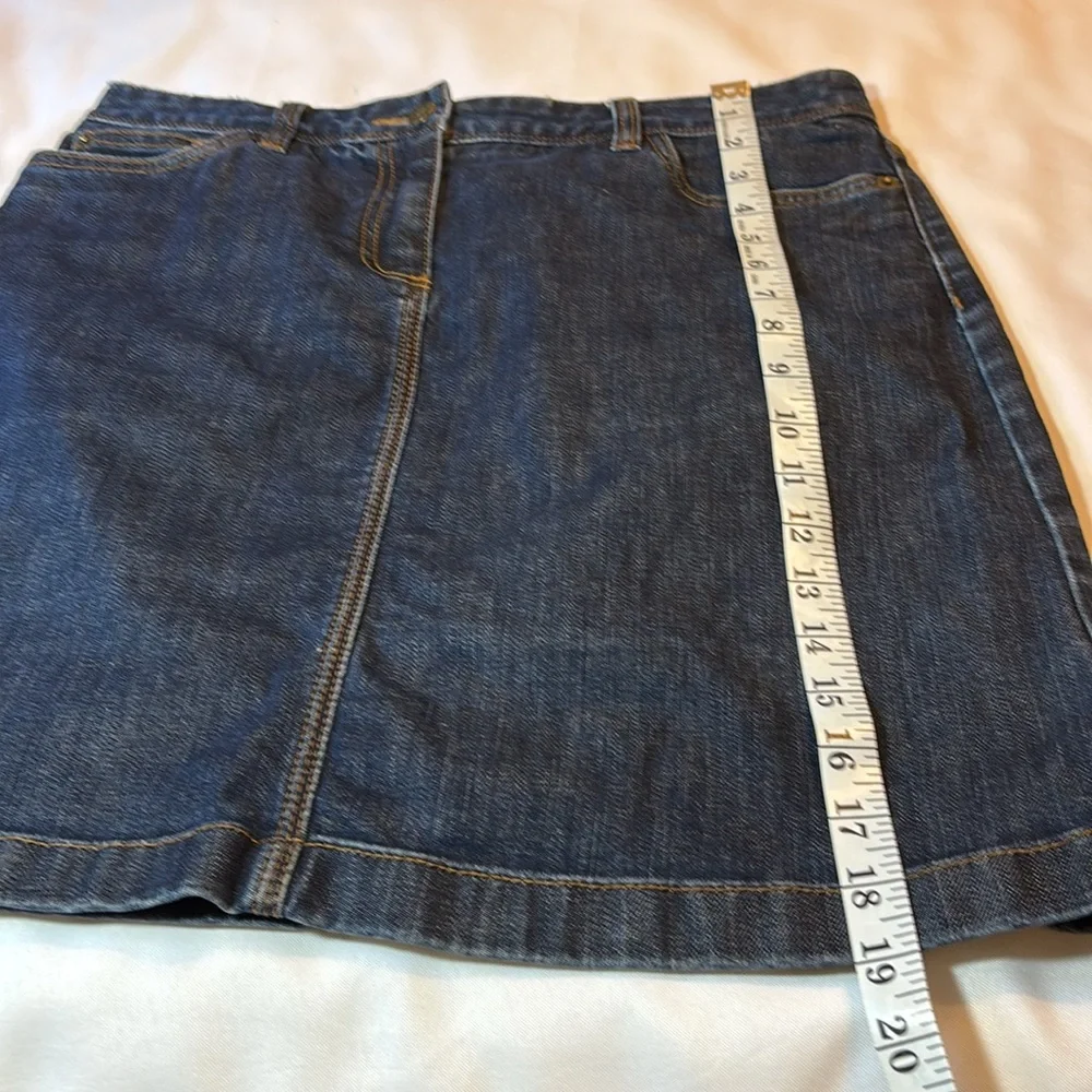 Boden Dark Wash Jean Skirt 5 Pocket Size 8R  W6444